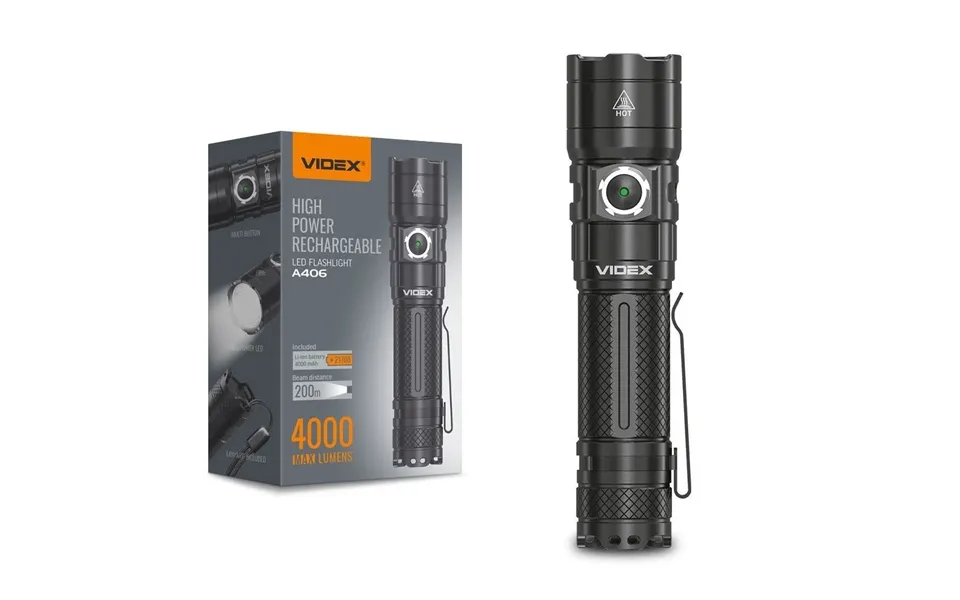 Led Lommelygte - Bærbar, Kold Hvid, Lysstyrke 4000, Forbrug 20w