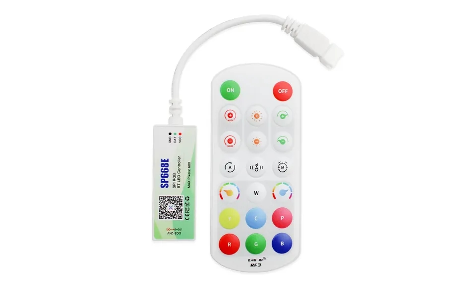Rgbic 3-pin Controller Med Fjernbetjening - Bluetooth, Rf Trådløs
