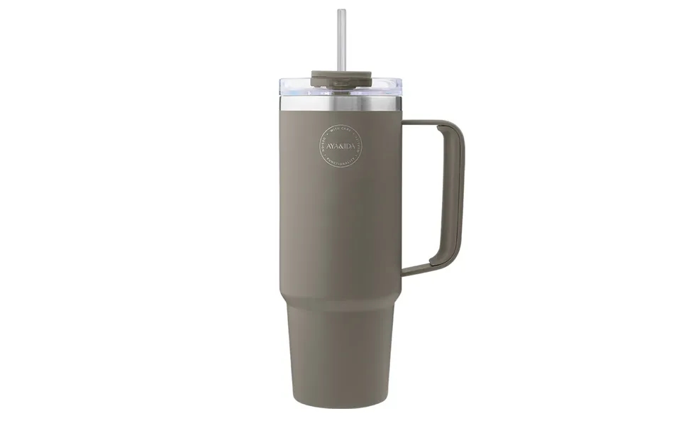 Aya&ida Thermo Cup With Straw - Driftwood 885ml