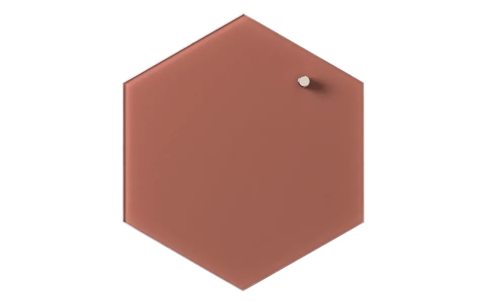 Hexagonal 21 Cm. Terracotta Magnetisk Glastavle