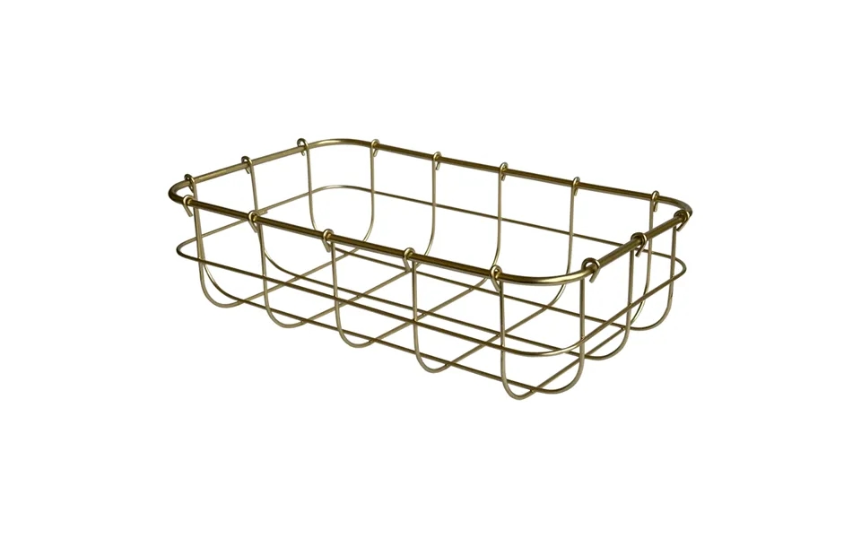 Trådkurv I Guld Metal