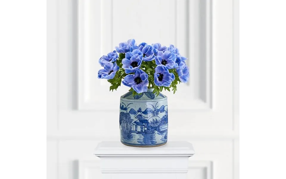 Anemone Afskåret Blomst I Blå