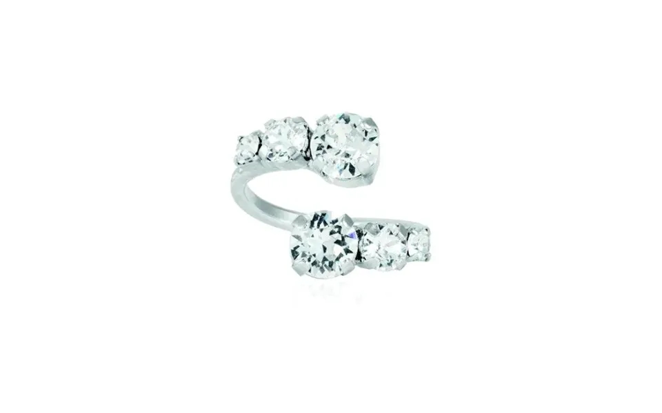 Halo Ring Rhodium Crystal