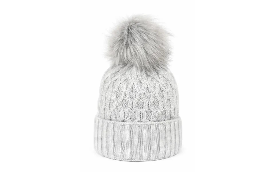 Hue Med Foer Og Kunstpels Kvast Light Grey