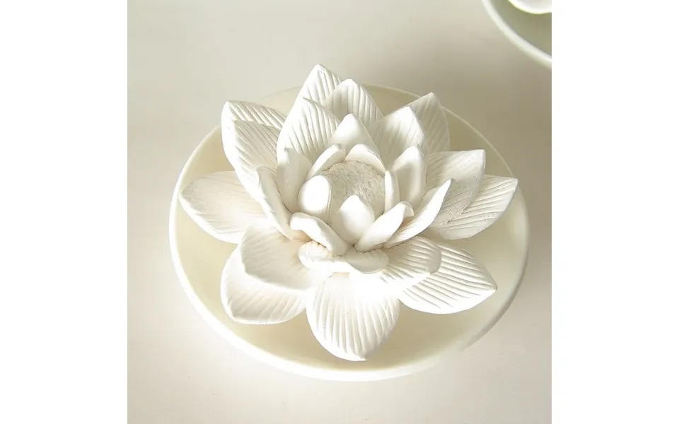 Duftsten - Hvid Lotusblomst