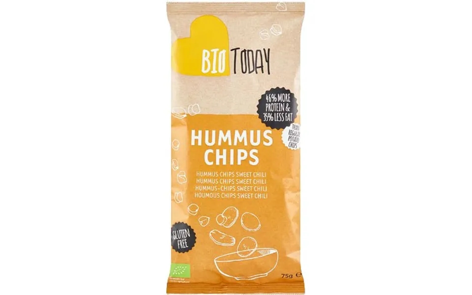 Hummuschips Med Sød Chili Økologisk - 75 Gram