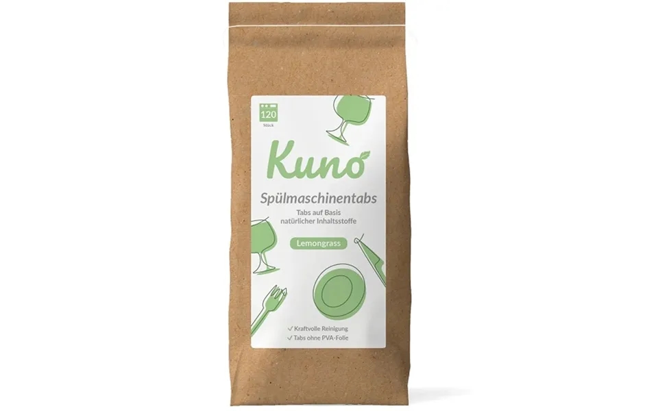Kuno - Opvasketabs Med Citrongræs 120 Stk.
