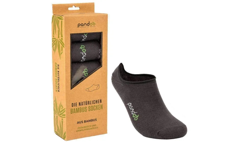 Pandoo - Koksgrå Bambus Footies Str. 35-38