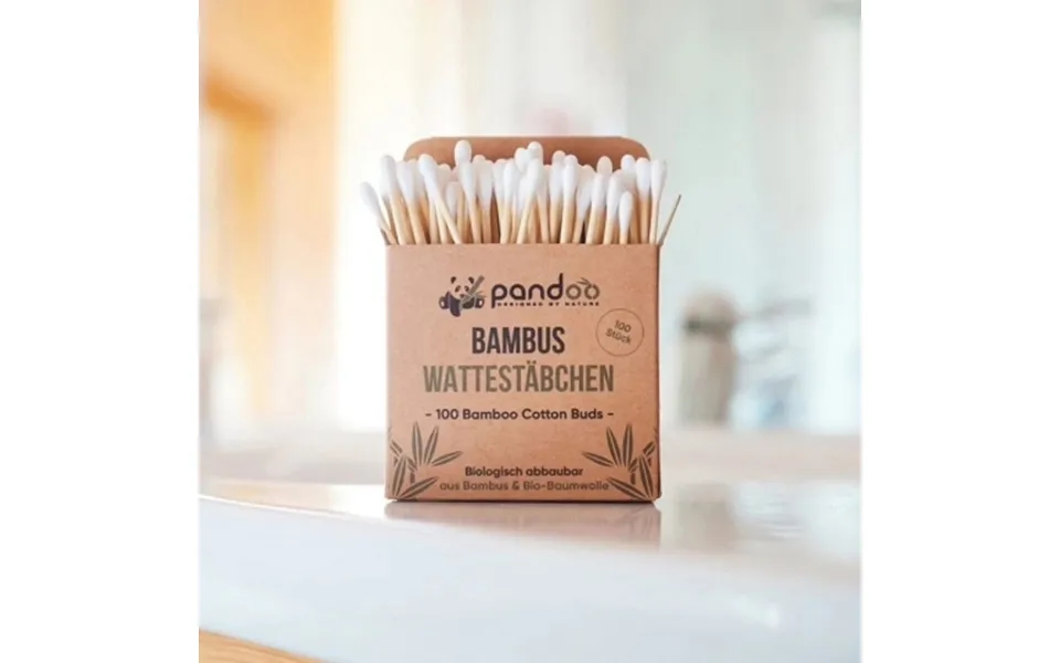 Pandoo - Økologiske Bambus Vatpinde 100 Stk.
