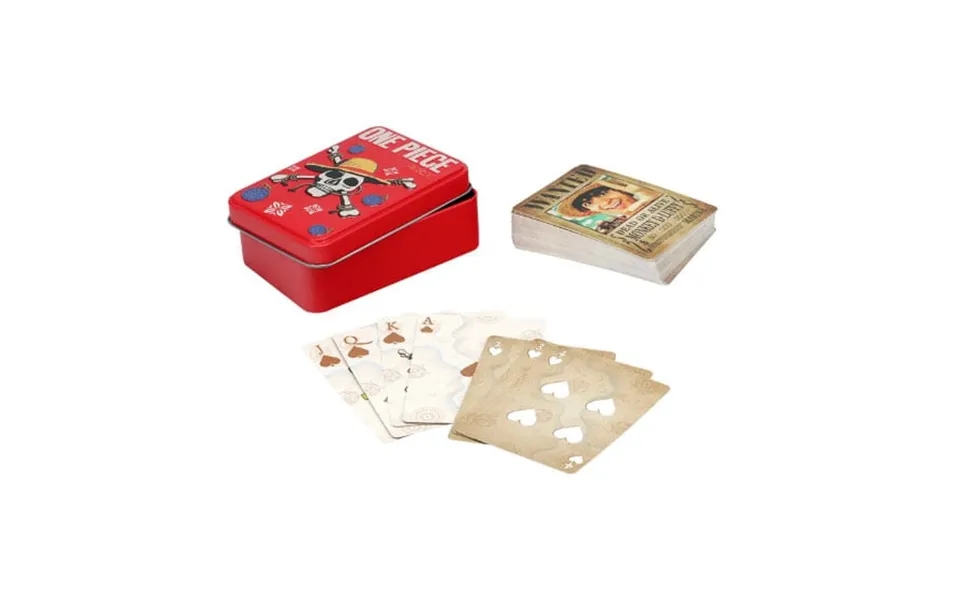 One Piece Playing Cards In Tin Spillekort I Metalæske - Legetøj