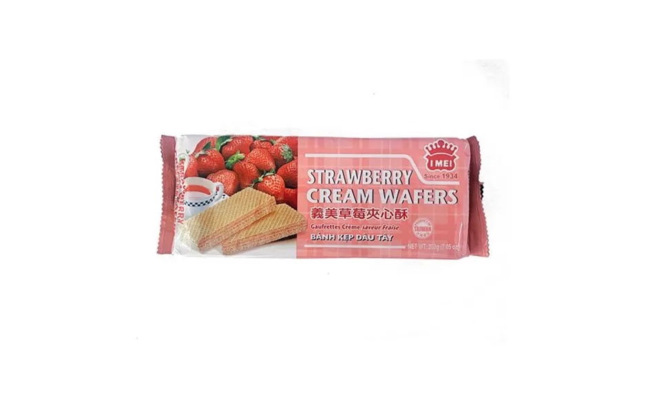 Strawberry Cream Wafers 200 G. - Kiks Og Kager