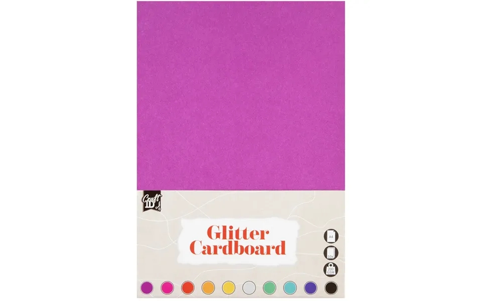 Moxy Glitterkarton A4 10-pak Blandede Farver