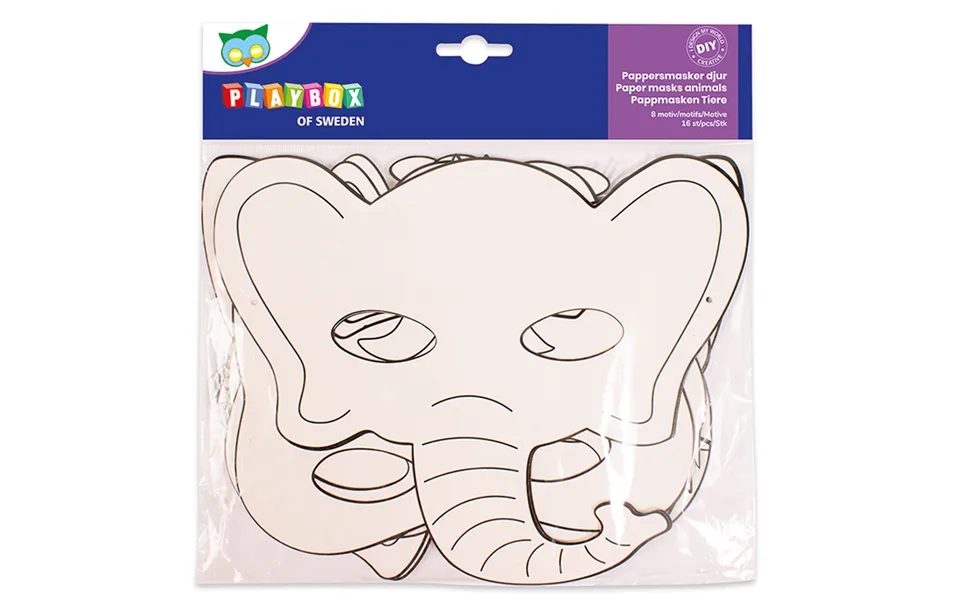 Playbox Papirmasker Dyr 16 Stk