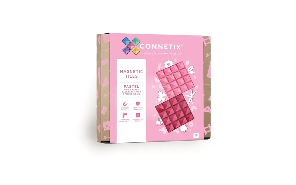 Base Plate-magnetplader 2 Stk.-pastel Pink & Berry