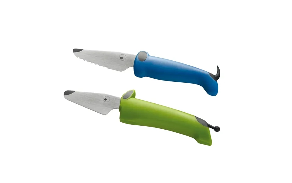 Børnekokkeknivsæt - Grøn Blå