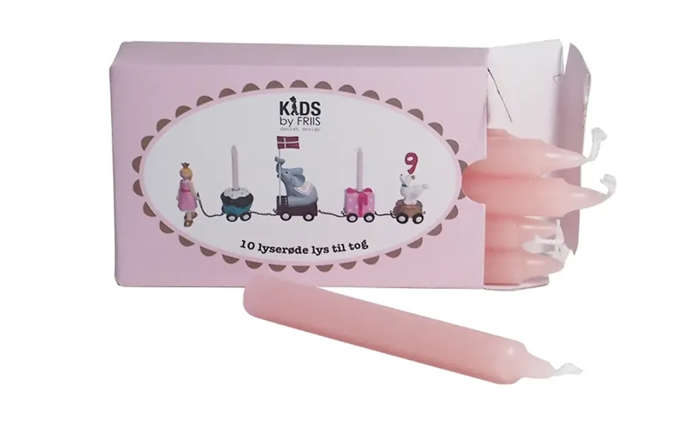 Fødselsdagslys Lyserød 10 Stk