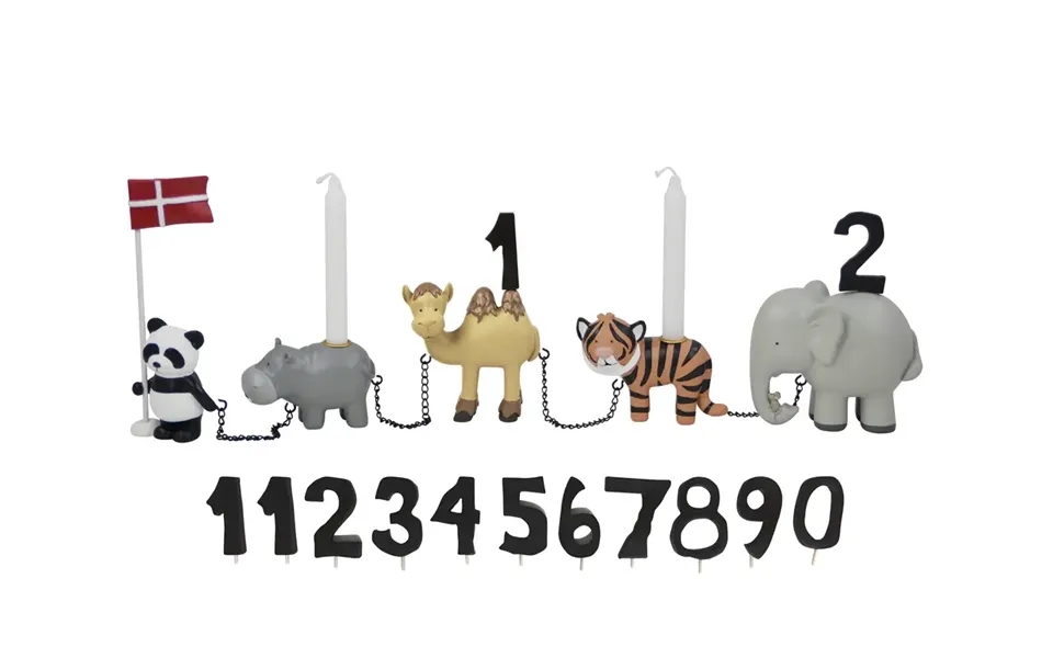 Fødselsdagstog - Zoo Dyr M. 11 Tal