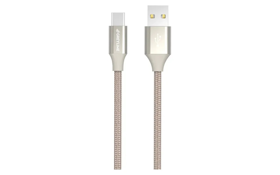 Greylime Braided Usb-a Til Usb-c Kabel Beige 1 M