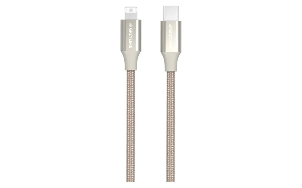 Greylime Braided Usb-c Til Mfi Lightning Kabel Beige 2 M