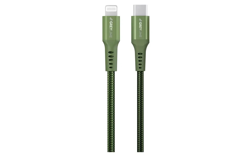 Greylime Braided Usb-c Til Mfi Lightning Kabel Grøn - 3 M
