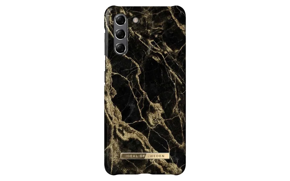 Ideal Of Sweden Samsung Galaxy S21 Fashion Cover - Golden Smoke Marble