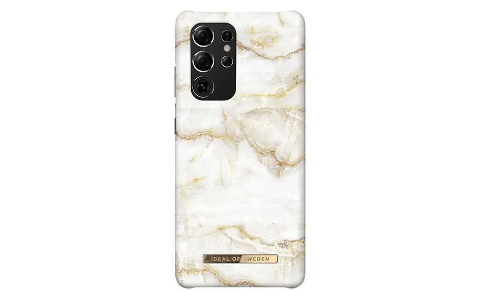Ideal Of Sweden Samsung Galaxy S21 Ultra Fashion Cover - Golden Pearl Marble