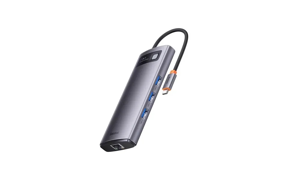Baseus Metal Gleam Series 7-in-1 Hub Usb Hub - Grå