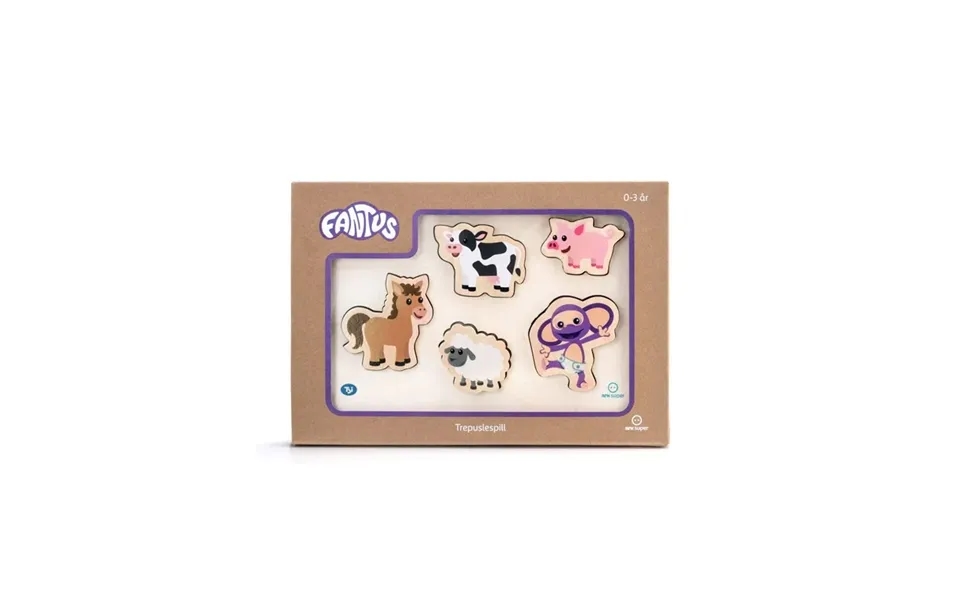 Fantorangen & Fantus Træpuslespil Bondegårdsdyr