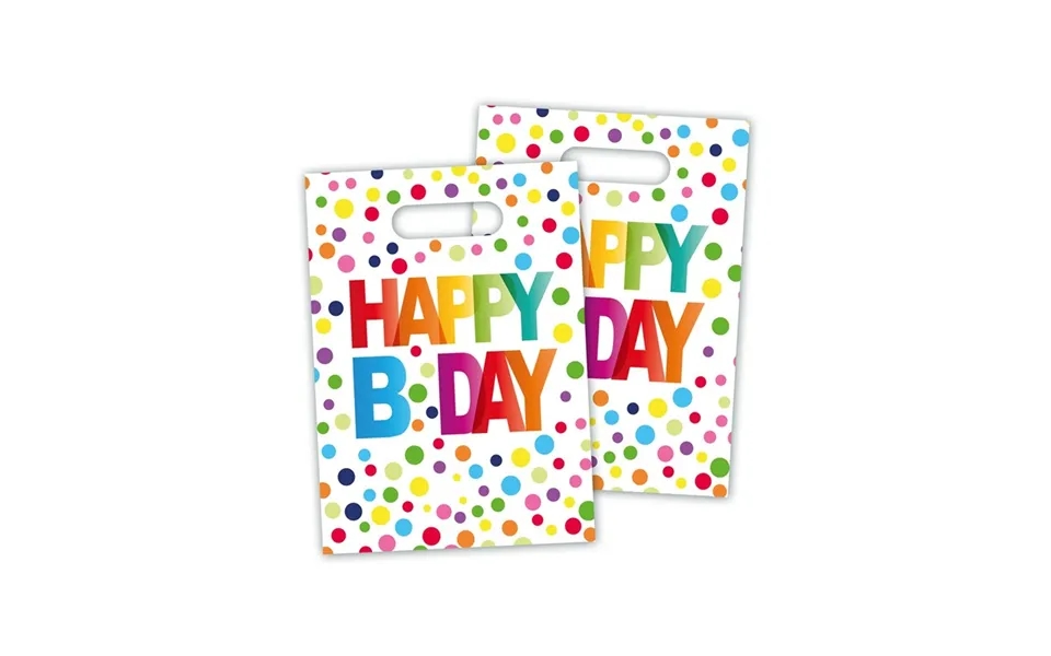 Folat Bv Happy Birthday Confetti Dispensing Bags 8 Pcs.