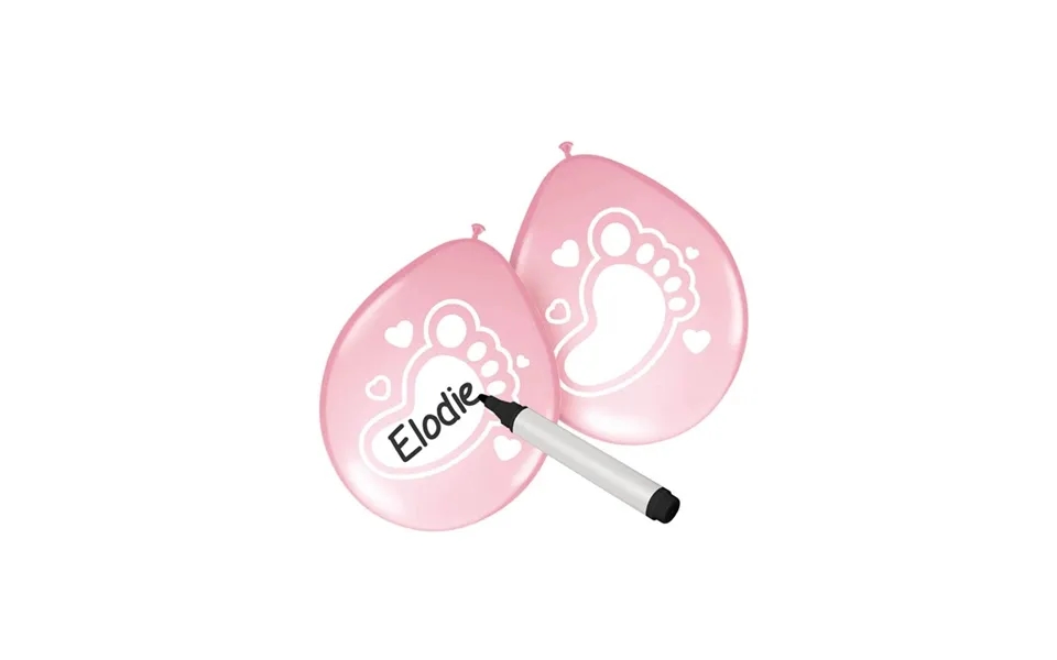 Folat Bv - Writable Balloons Birth Girl 6 Pcs.