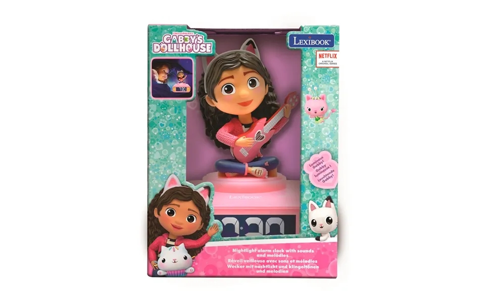Gabby's Dollhouse Night Light Alarm Clock With Sound