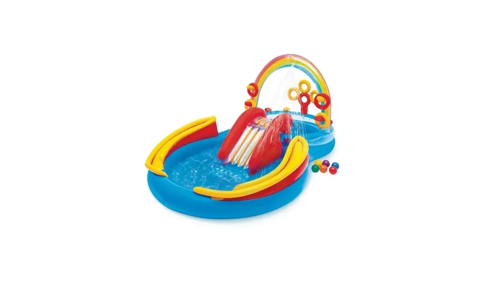 Intex Rainbow Ring Legecenter - 297x193x135 Cm