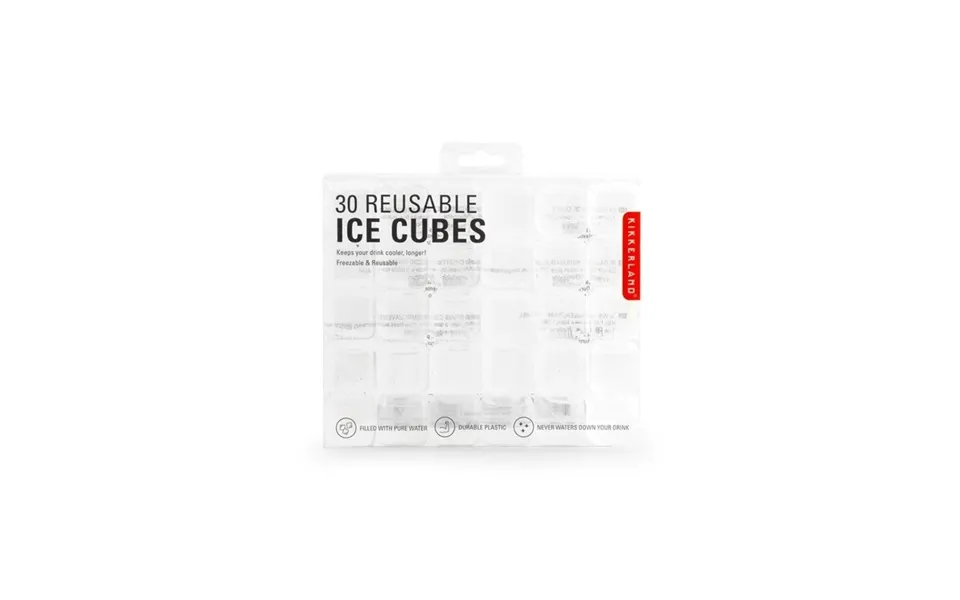 Kikkerland Clear Reusable Ice Cubes S 30