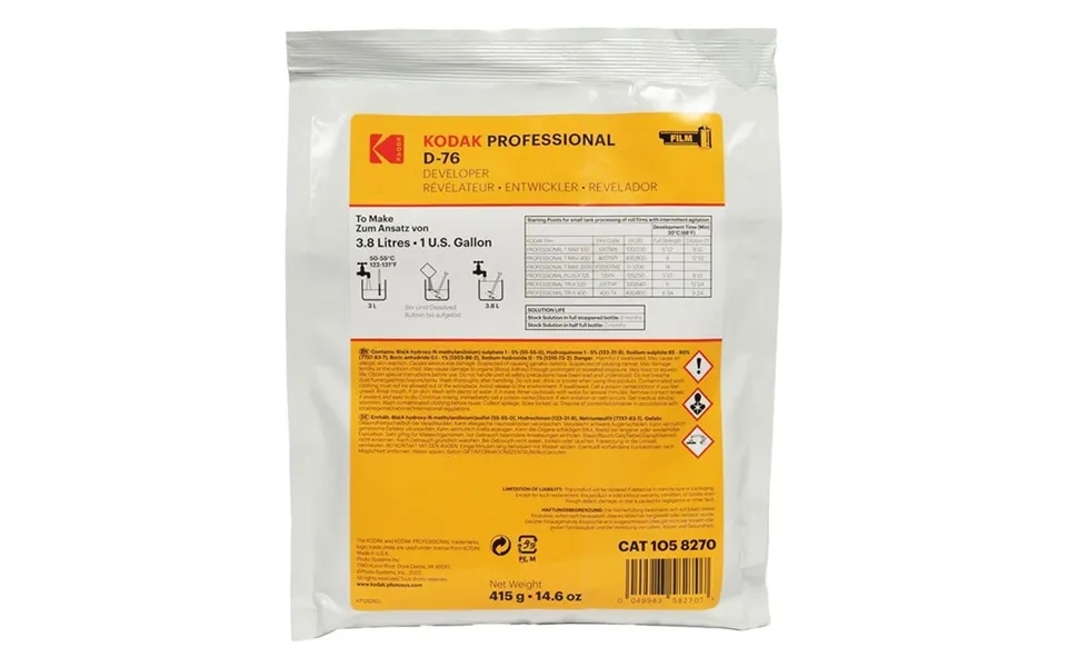 Kodak Professional D-76 Film Developer Powder To Make 3.8l