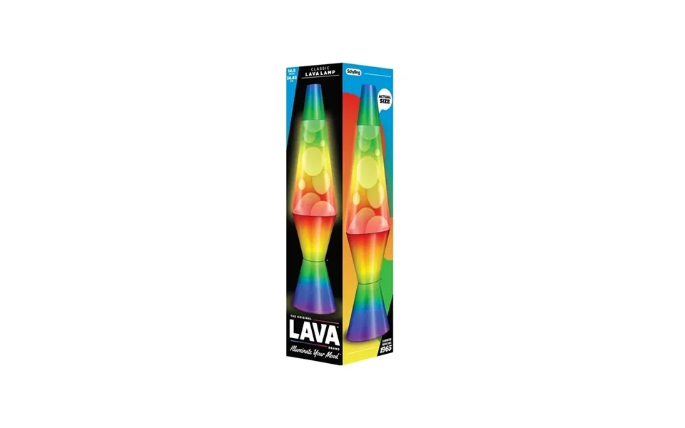 Lava Lamp 37cm White Tri-colour Rainbow Base