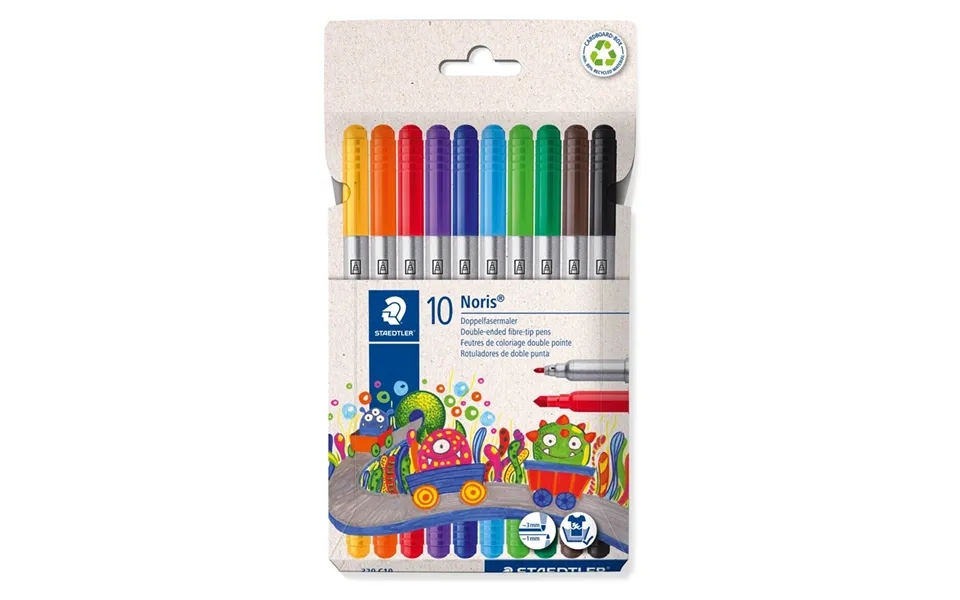 Staedtler Noris Fiberpen Duo 10 Ass Etui