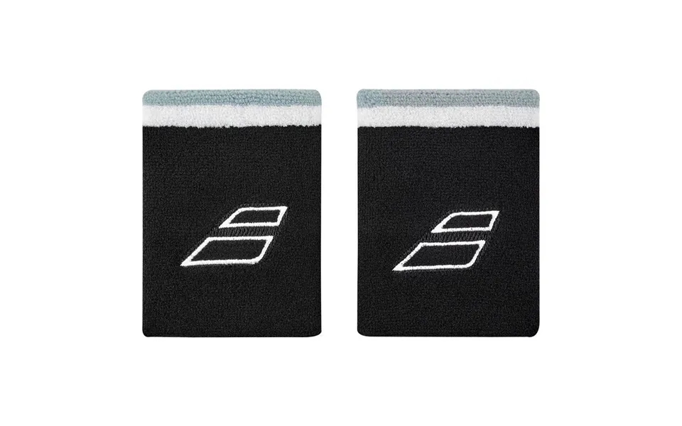 Babolat Terry Jumbo Wristbands 2-pak - Black White