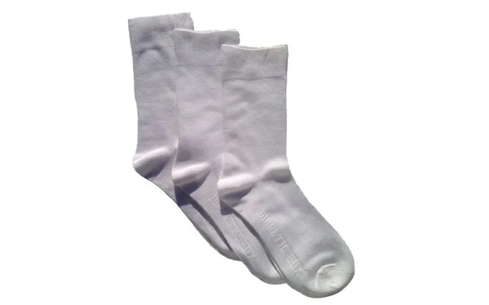 Bamboo Strømper 3par - Hvid Str. 42-46