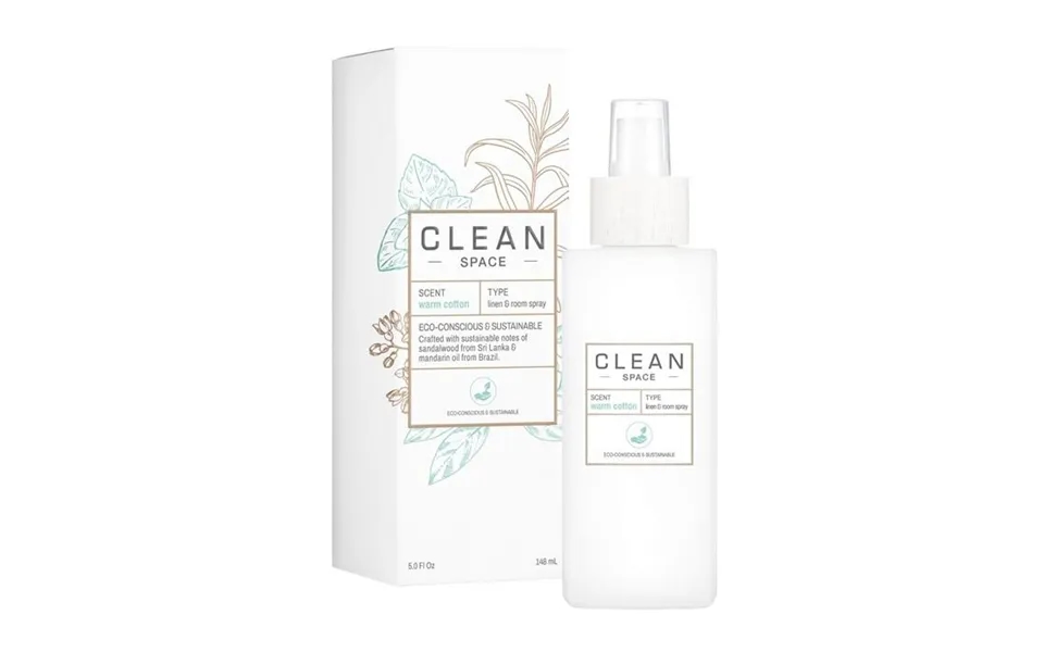 Clean Space Warm Cotton Linen & Room Spray - 148 Ml.