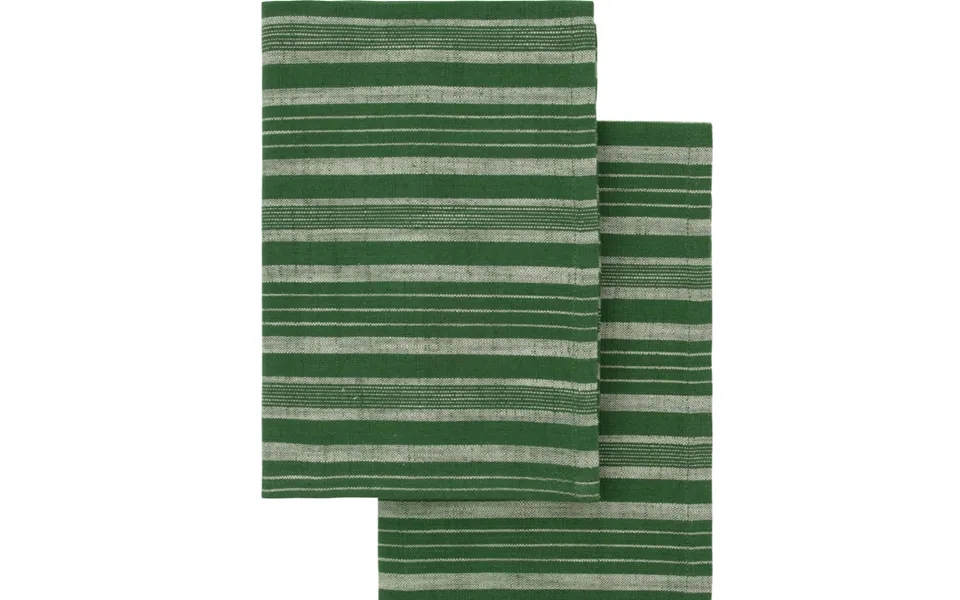 Meraki Viskestykker Grønstribet - 2 Stk.