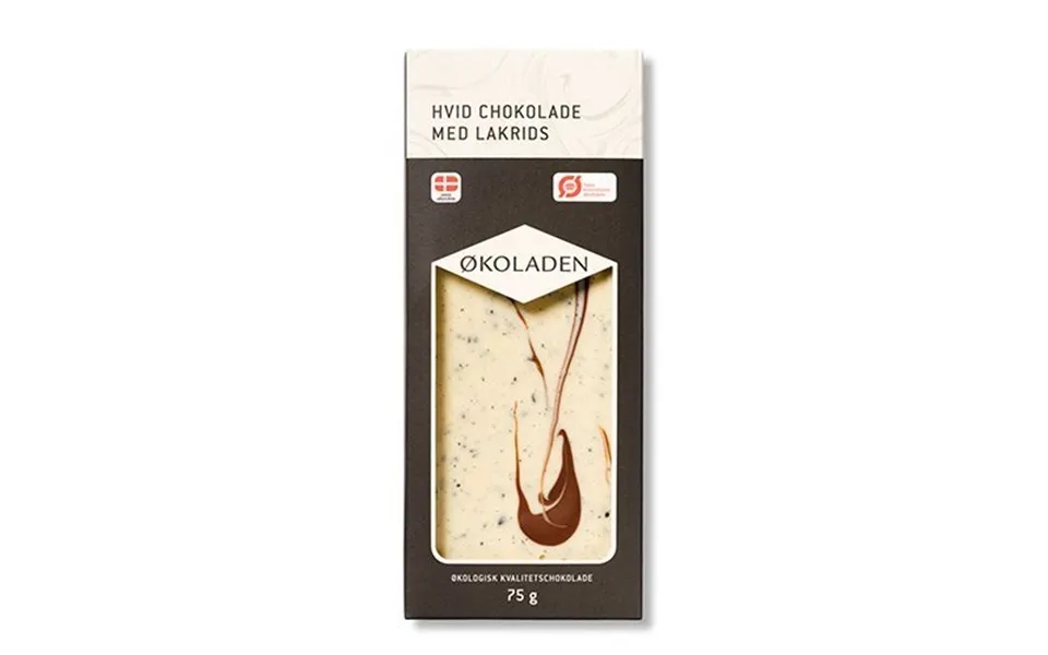 Økoladen Chokolade Hvid Lakrids Ø - 75g.