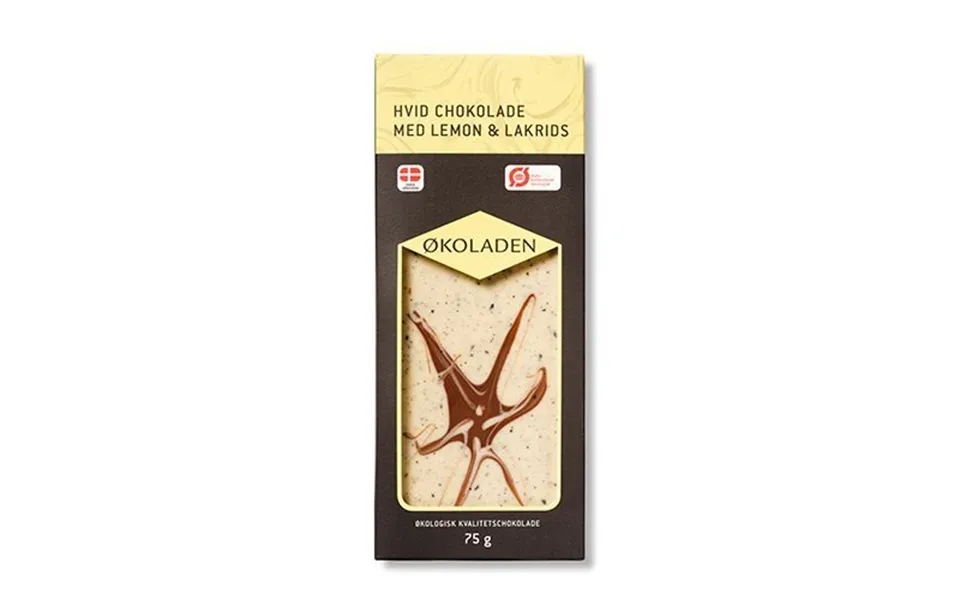 Økoladen Chokolade Hvid Lemon Lakrids Ø - 75g.