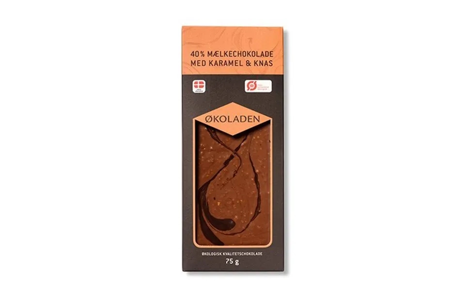 Økoladen Chokolade Mælk Karamel Knas Ø - 75g.
