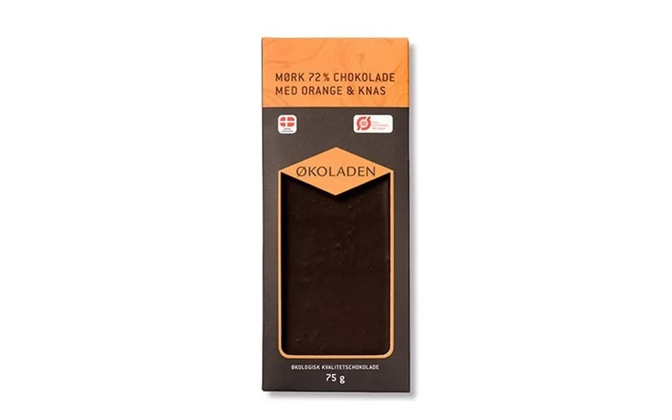 Økoladen Chokolade Mørk Orange Knas Ø - 75g.