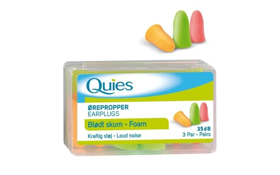 Quies Ørepropper Skum 3 Par I Æske - 1 Stk