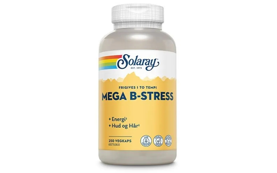 Solaray Mega B-stress - 250 Kapsler