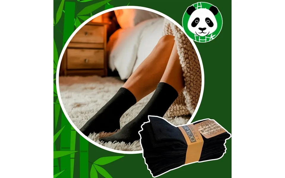 10 Par Sorte Bambus Strømper - Bløde & Åndbare