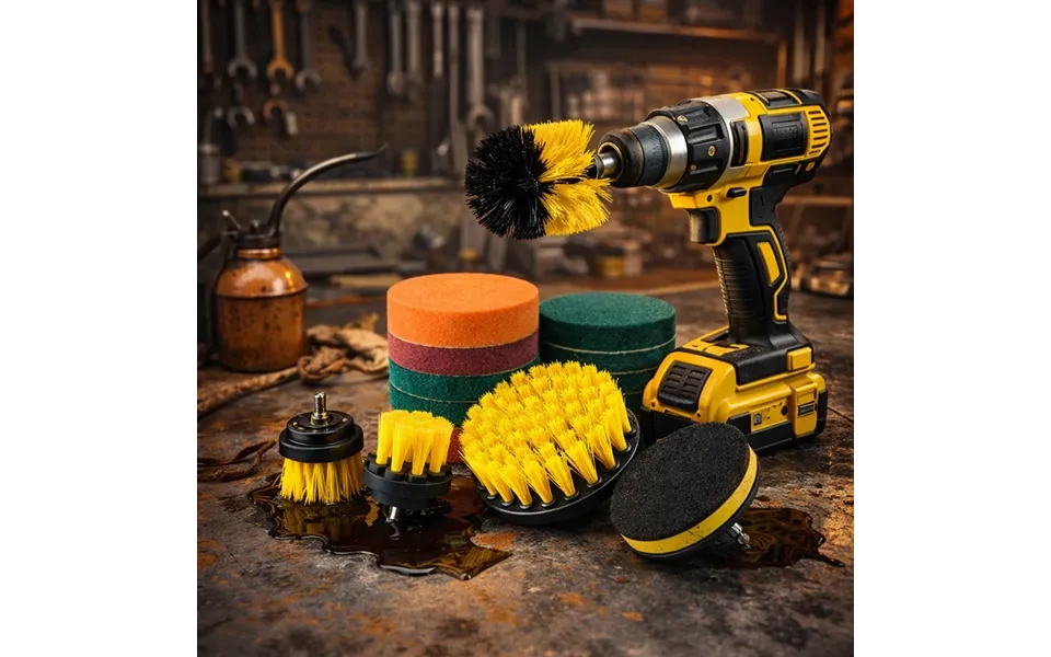 12-i-1 Rengørings Børstesæt Til Bore- Skrue Maskine