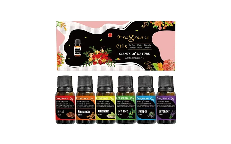 Æteriske Olier Til Diffuser - 6 Naturlige Dufte Til Aromaterapi