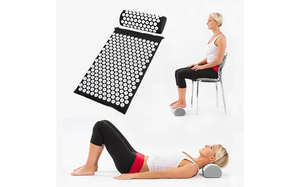 Akupressursæt Med Måtte Og Pude - Lilla